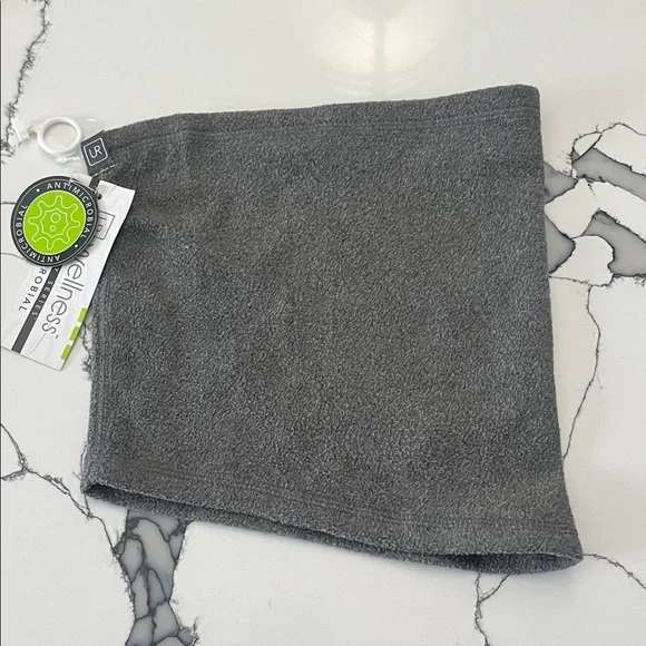 Gray Fleece Neck Warmer Face-covering, One Size