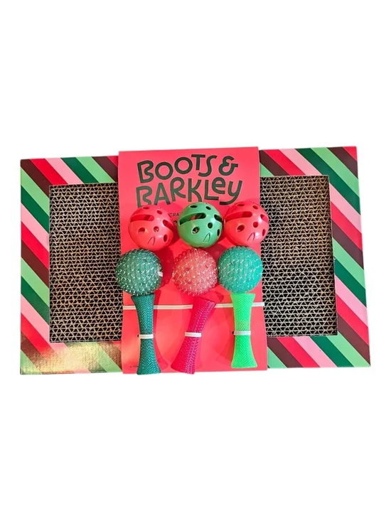 Boots & Barkley Cat Play Scratcher Set - Red, Pink & Green