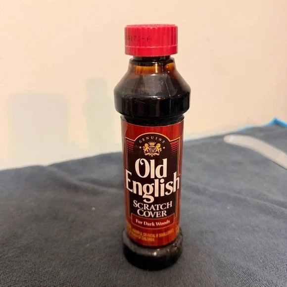 Vintage Old English Scratch Cover for Dark Woods Glass Bottle