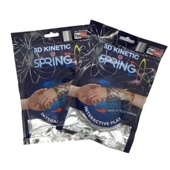3D Kinetic Spring Toy Interactive Play As Seen On TV NEW Set Of (2) Gift