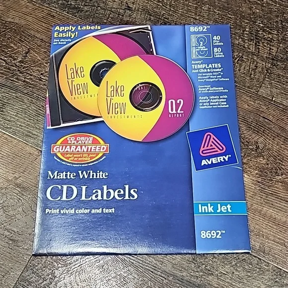 Avery 8692 Matte White CD Labels