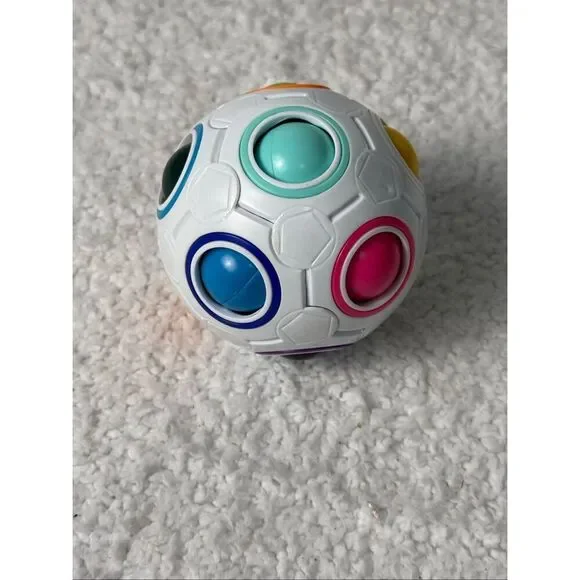 Magic Rainbow Puzzle Ball- Fidget Ball Puzzle Game- Brain Teaser Toy