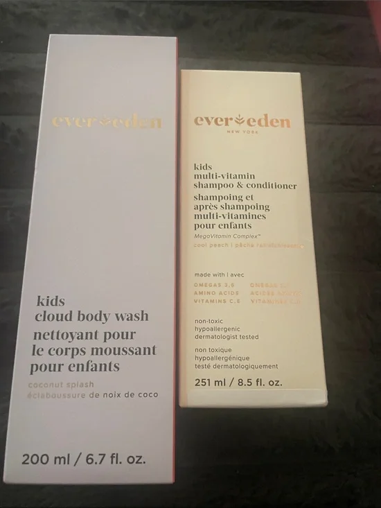 ever eden bundle kids cloud body wash & kids shampoo & conditioner NWT