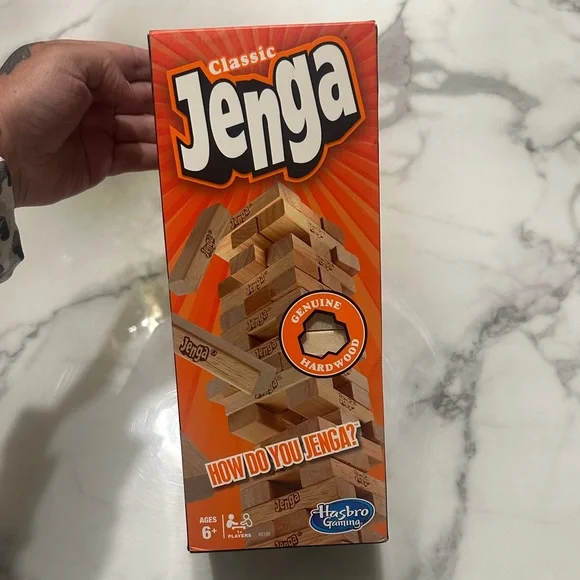 Hasbro Classic Jenga - Orange and Brown