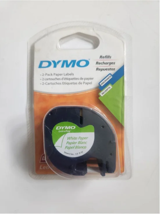 DYMO 2 Pack White Paper Labels, 1.5