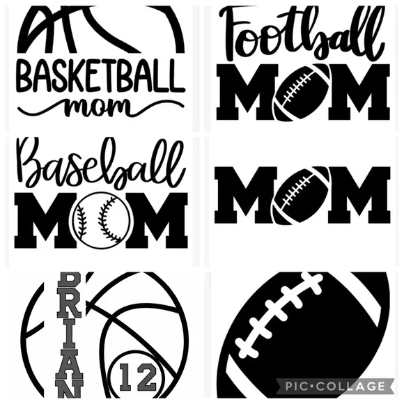 Sports Mom Graphic Vinyl Decals