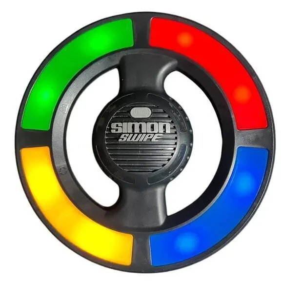 SIMON SWIPE by Hasbro Handheld Electronic Memory Game Flashing Lights & Sounds