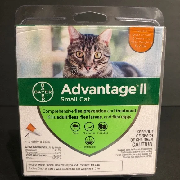 Bayer Advantage II Flea & Lice Control for Small Cats.