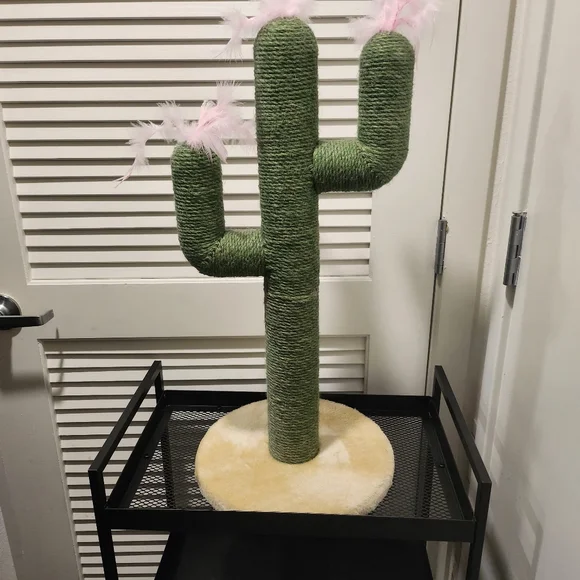 Wholesale Green Cactus Cat Scratching Post with Quality Jute Rop