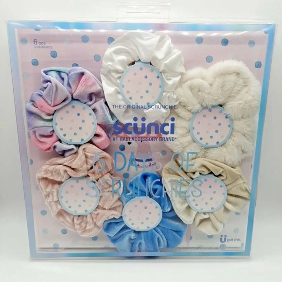Girl’s six days of scrunchies #1 hair accessory brand