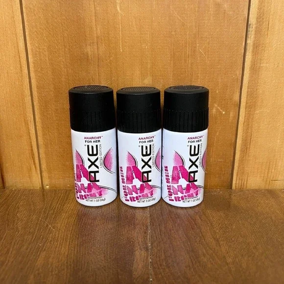 Axe Anarchy For Her Mini Body Spray Limited Edition Travel Size 1 oz (3 Pack)
