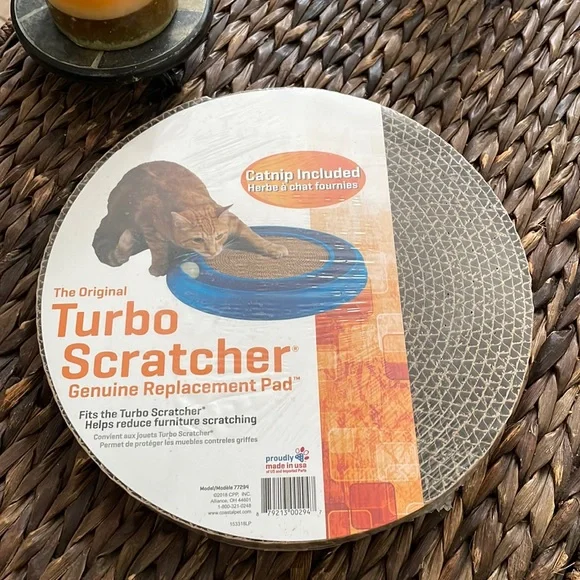 The Original Turbo Scratcher Genuine Replacement Pad - Includes Cat Nip 🐈