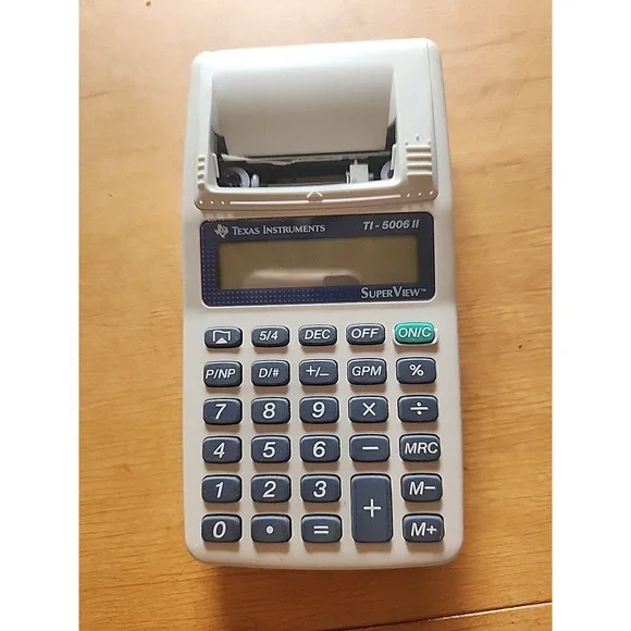 Vtg Texas Instruments Calculator TI-5006 II Super View Printing‎ Adding Machine