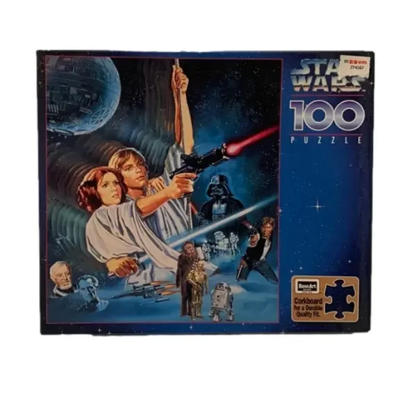 New NOS Star Wars 100 Piece Puzzle Darth Yoda Luke Han Vintage R2 Chewy Leia
