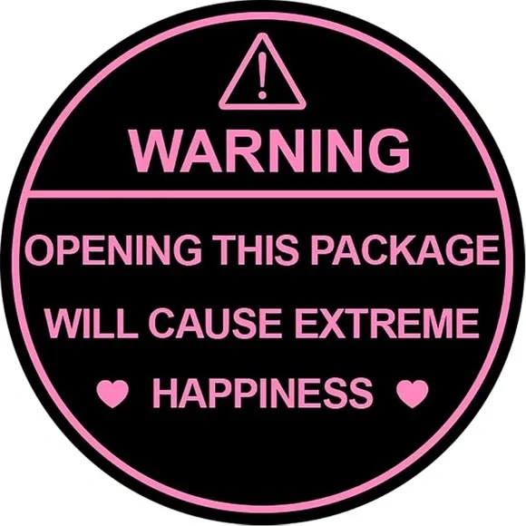 Custom made 60 count warning label stickers