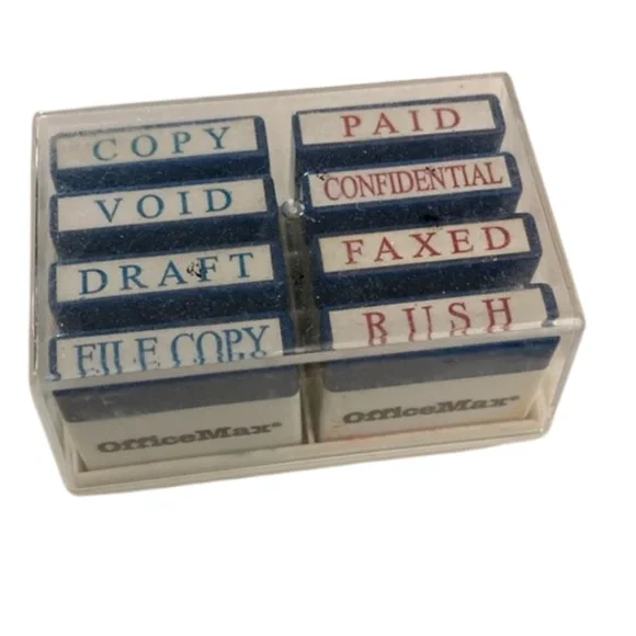 Vintage Administrative stamps for office STAMP SET VTG