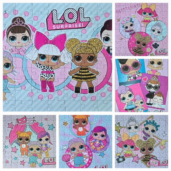 LOL Surprise! Kids Puzzle 100 Pieces Bundle Of 8 Puzzles