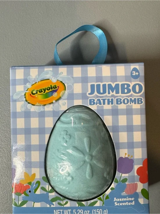 Crayola egg shaped Jumbo Bath Bomb jasmine scented Easter egg hunt bath time