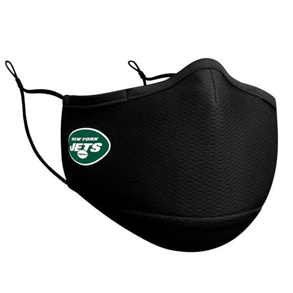 New Era Face Mask Adult Black New York Jets On-Field Face Covering NEW