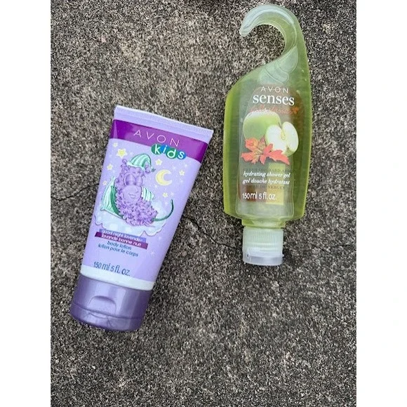 Avon Kids Lavender Body Lotion & Senses Fresh Orchard Apple Shower Gel Set 5oz