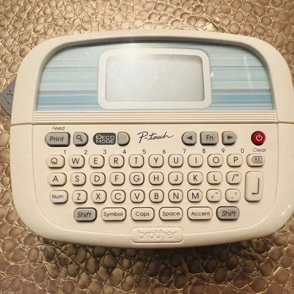 NWOT Brother PT-90 Label Maker in Gray and White Includes Tape