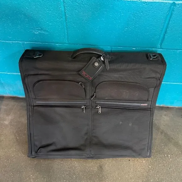TUMI Alpha Tri-fold Carry-On Travel Garment Bag Ballistic Nylon Black