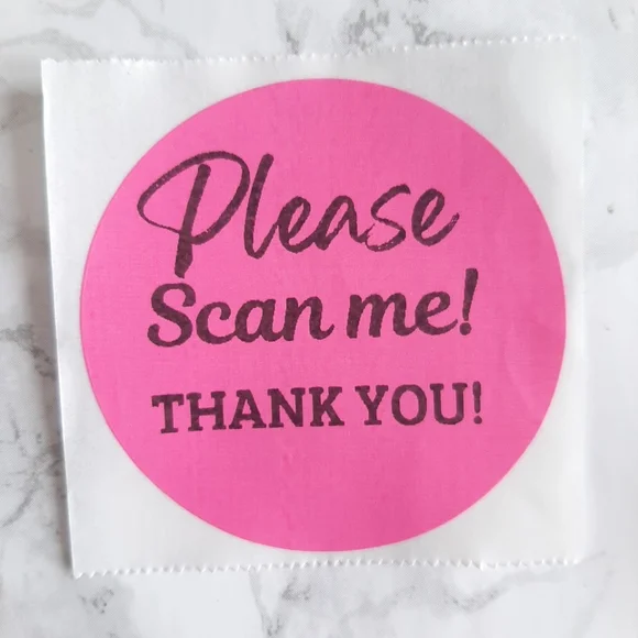 100 Stickers Please Scan me