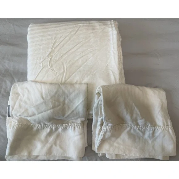 Brookstone Biosense Beige King‎ Size Flat Sheet Lyocell Tencel + Pillowcases
