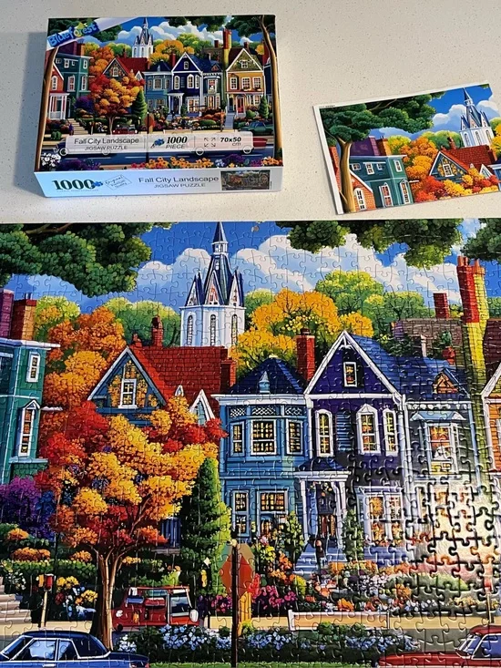 Fall City Landscape Puzzle 1000 pieces