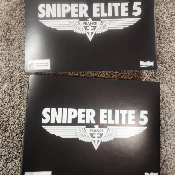 Sniper Elite 5 cardboard promotional sign / stand