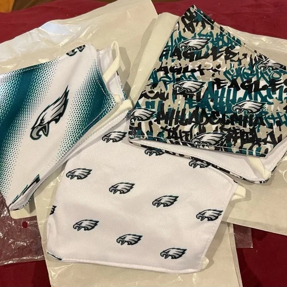 PHILADELPHIA EAGLES NFL FACE MASK 3 PACK