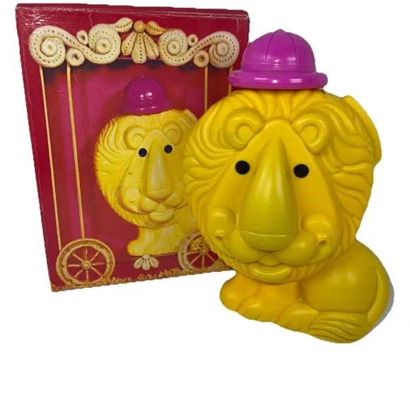 🆕Avon Vintage 1974 NOS boxed “Loveable Leo” Lion shampoo/ plastic bank kitschy‎