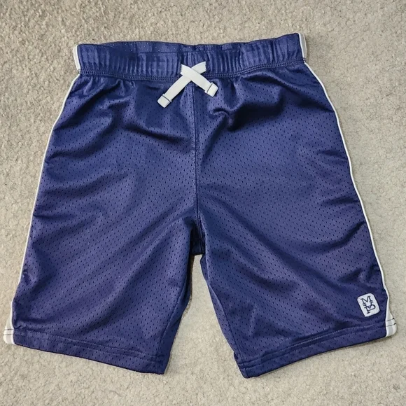 Carter's Navy Blue And White Stripe Mesh Shorts Size 7
