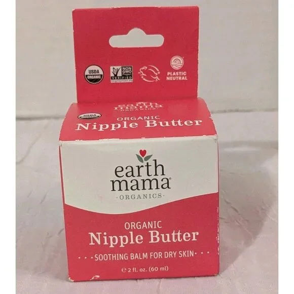 Earth Mama Organic Nipple Butter Breastfeeding Soothing Balm Expires 05/26 New
