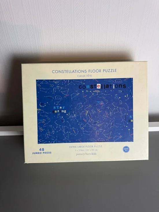 Pottery Barn Kids Constellations Floor Puzzle - Blue 2' x 3' 48 Jumbo Pieces