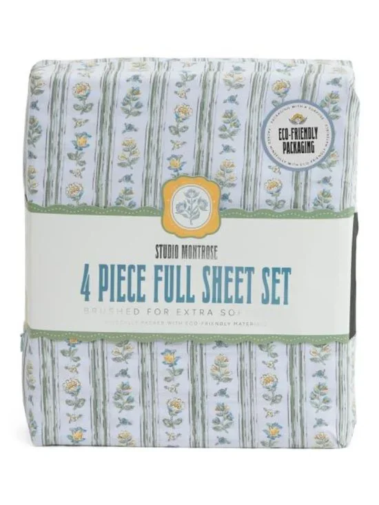 ENVOGUE Floral Stripe Sheet Set