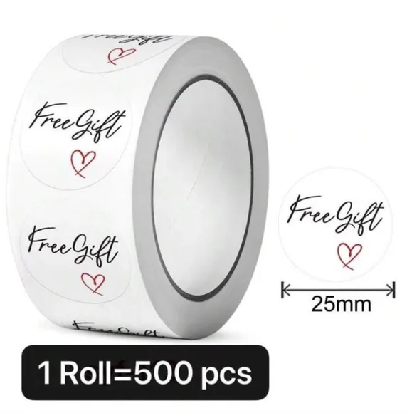 500 'Free Gift' Sticker Roll-Buyer's Choice