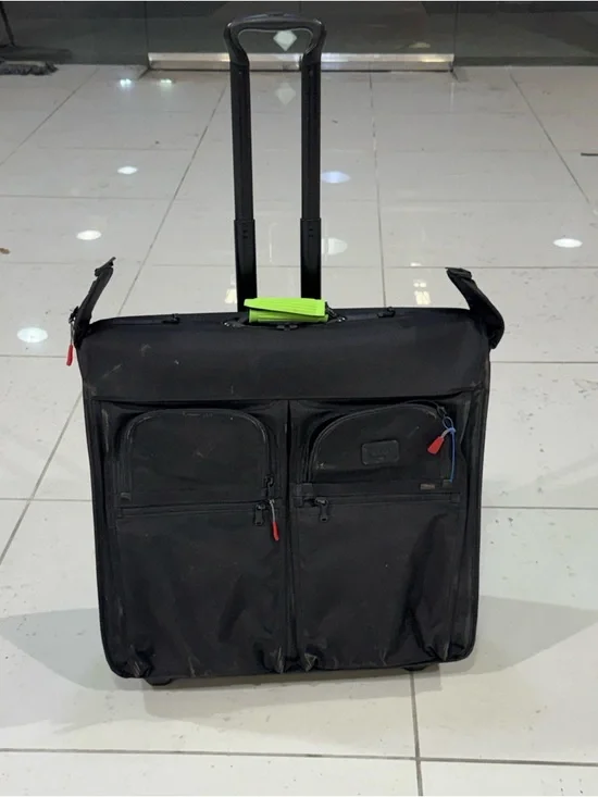 TUMI Black Rolling Garment Bag with Front Pockets