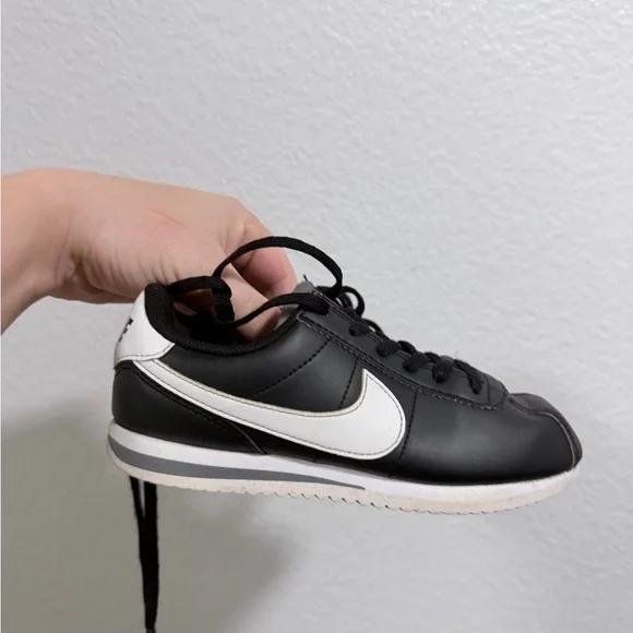 Nike black and white Cortez