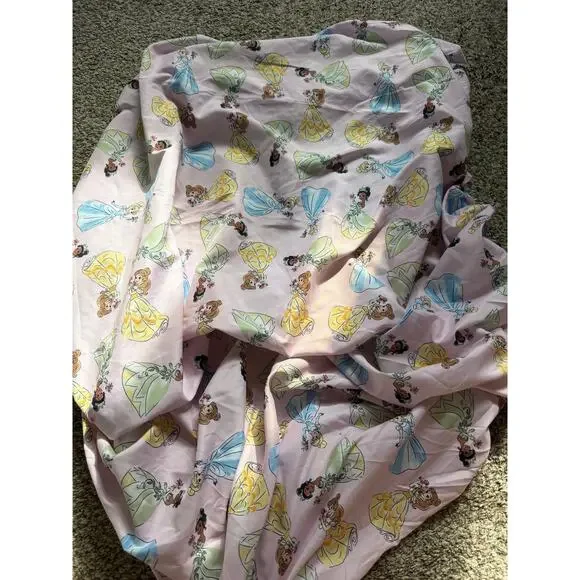 Disney Princesses Lambs & Ivy Fitted Crib Sheet Pink - Belle, Tiana, Cinderella
