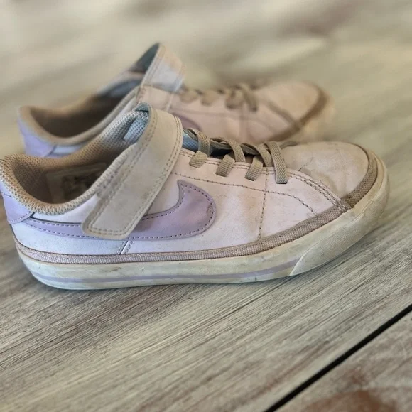 Girls Nike Pink and Lilac Sneakers with Velcro