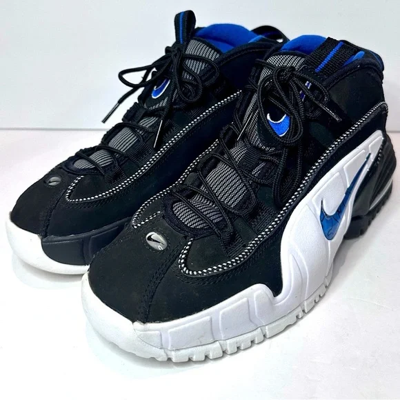 Used Nike Penny Hardaway Black and White Shoes