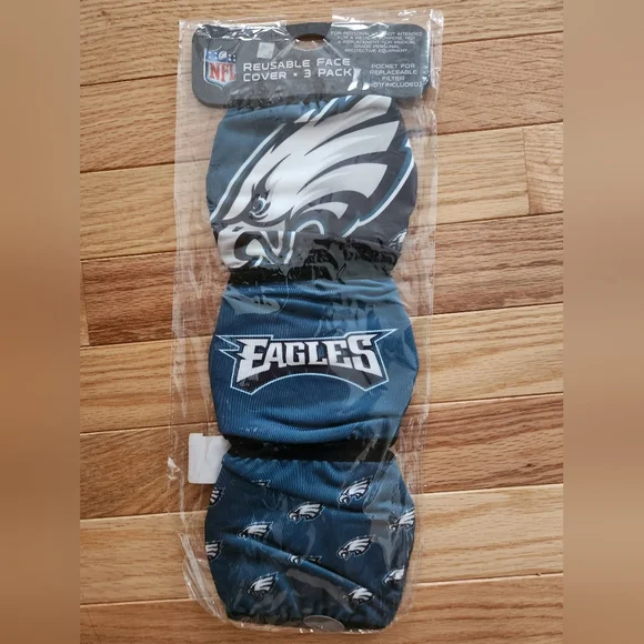 NFL Eagles Green and White Face Masks