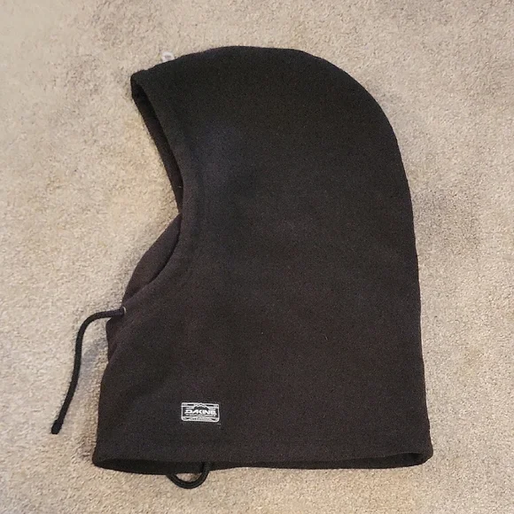 Dakine Black and White Logo Patch Fleece Hood