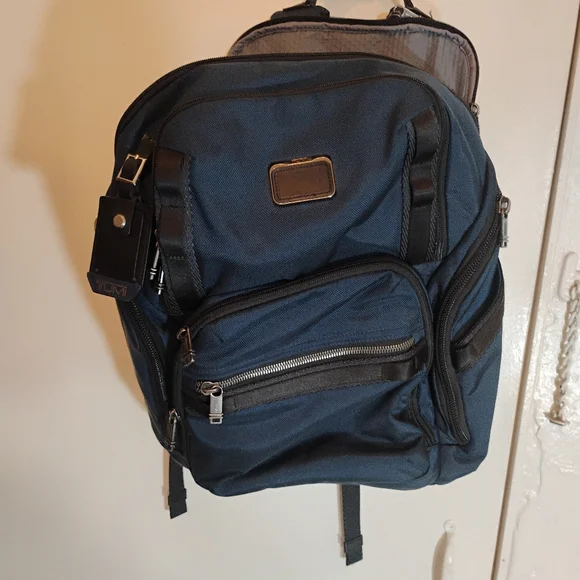 TUMI Men's Alpha Bravo Luxury Backpack Blue Read