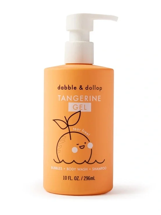 Dabble & Dollop Tangerine Gel Bubble Bath Body Wash 10 oz