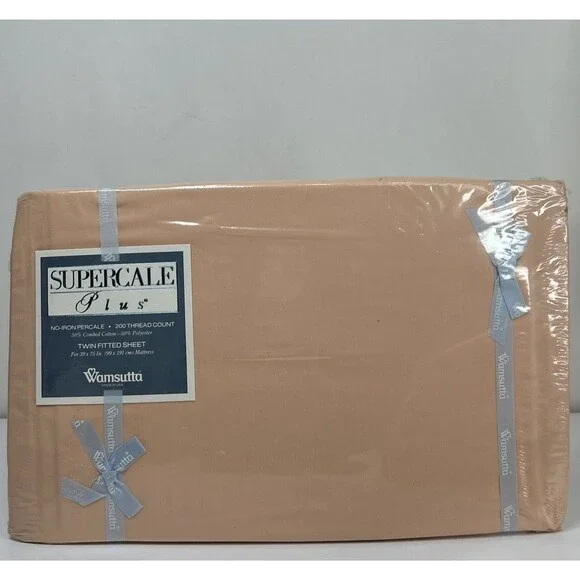 Wamsutta Supercale Plus Twin Fitted Sheet Coral 39 x 75