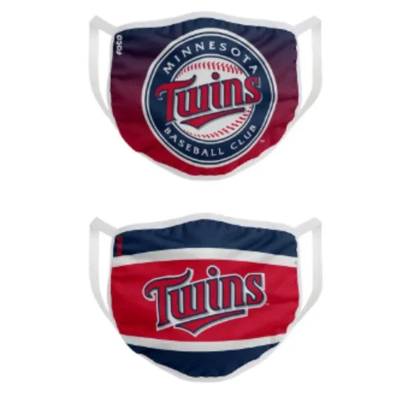 Minnesota Twins FOCO Adult Printed Face Covering 2-Pack