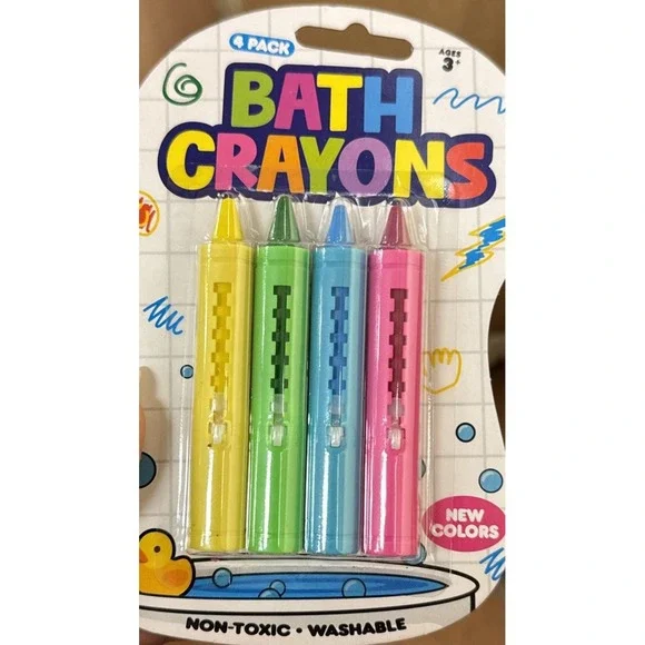 Bath Crayons lot of 4 (16) nontoxic washable 4 pack bath toy multicolor‎ drawing