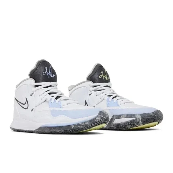 Nike Kyrie Low 5 Kids Basketball Shoes White Blue Size 4Y